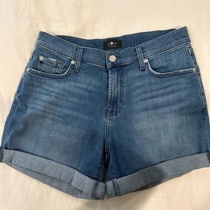 7 for all Mankind Roll Cuff Denim Shorts